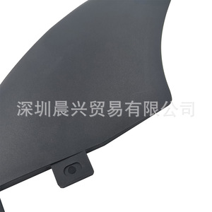 Aileron arrière de planche de surf en plastique UPSURF K2 noir, double FCS, pour planche de type Fish - Product Image 4