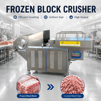 Broyeur professionnel de blocs de viande congelée 4000 kg/h, déchiqueteur de morceaux de poulet congelé, machine à floquer les blocs de bœuf congelé