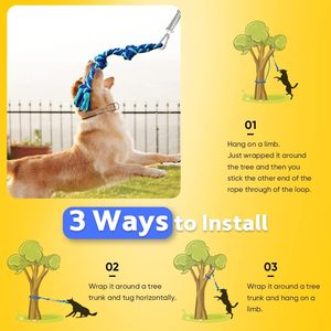 Juguete para <span class=keywords><strong>Perros</strong></span> NiBao Bungee, Juguete <span class=keywords><strong>de</strong></span> Arrastre para <span class=keywords><strong>Perros</strong></span> al Aire Libre para <span class=keywords><strong>Pitbull</strong></span>, Juguete Colgante para <span class=keywords><strong>Perros</strong></span> Grandes para Reducir el Aburrimiento - Product Image 4