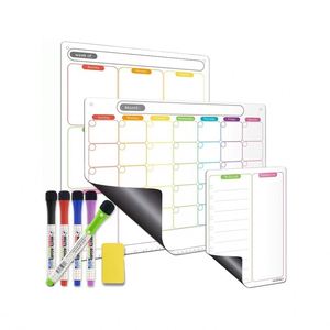 Calendrier magnétique hebdomadaire personnalisé, autocollant magnétique, planificateur mensuel, bloc-notes, tableau blanc pour réfrigérateur - Product Image 1