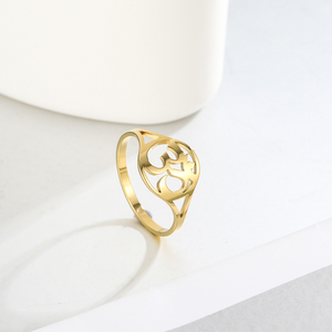 Yoga indio Om anillos de dedo de acero inoxidable Mandala gótico talismán amuleto Casual anillo joyería regalo para Mujeres Niñas Mujer - Product Image 3