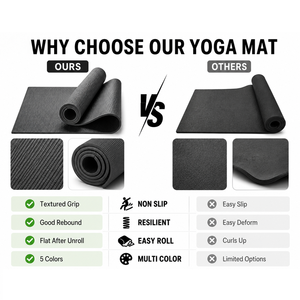 Tapete de Yoga OEM de PVC Natural, Bajo Olor, Antideslizante, con Bolsa de Transporte para Estudios de Bienestar y Suministro Minorista - Product Image 2