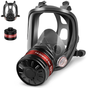 Máscara de Gas Respiradora Facial Completa con Certificación CE NBC, Protección Civil Contra Productos Químicos, Biológicos, Radiación Nuclear y Polvo - Product Image 4
