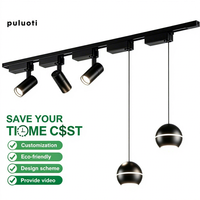 Ensemble de luminaires sur rail magnétique combinable et flexible, projecteur et suspension réglables pour l'éclairage intérieur résidentiel haut de gamme
