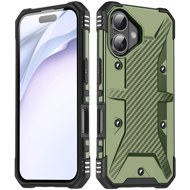 Customized Logo Heavy Armor TPU PC Mobile Phone Case for iPhone 16 15 Pro Max Four-Corner Anti-Fall Protective Cover