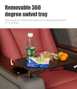 Canapé de <span class=keywords><strong>première</strong></span> classe pour avion, fonctionnel, entièrement en cuir véritable, inclinable électriquement, mobilier de cinéma haut de gamme, fauteuil inclinable de cinéma - Product Image 4