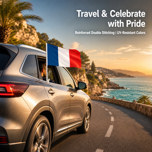 Drapeau <span class=keywords><strong>de</strong></span> voiture personnalisé double face résistant à la décoloration pour la <span class=keywords><strong>France</strong></span>, idéal pour les défilés sportifs, les carnavals et la Fête Nationale - Product Image 6