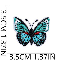 Patchs en chenille en forme de cœur en tissu sergé brodé avec un motif de papillon « Dieu est bon » en 3D à appliquer au fer à repasser, vente en gros personnalisée