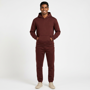 Conjunto Deportivo Unisex de Alta Calidad, 100% Algodón, Pantalones y Chaqueta Cortavientos con Capucha, Personalizable con Logotipo, Estilo Urbano, Invierno - Product Image 1