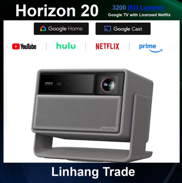 XGIMI HORIZON 20 4K RGB Triple Laser Home Theater Projector Floor Stand 3D Built-In WUXGA Google TV Netflix US