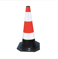 Cône de signalisation en caoutchouc de sécurité Wesure 30-90 cm, zones de construction standard, sécurité routière, options de couleurs rouge, blanc, jaune, bleu, vert