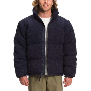 Chaqueta de Invierno Personalizada para Fabricantes de Ropa, Chaqueta con Cuello Alto y Cremallera Completa, Chaqueta Acolchada de Forro Polar Sherpa para Hombre - Product Image 6
