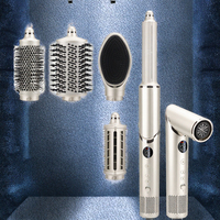 Styler capillaire professionnel 8-en-1 pliable haute vitesse 110000 tr/min, brosse à air chaud ionique négative, boucleur automatique pour tous types de cheveux