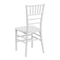 Chaise Chiavari blanche en résine PP mate, empilable, solide, pour mariage, banquet, hôtel, événement, capacité 300 kg