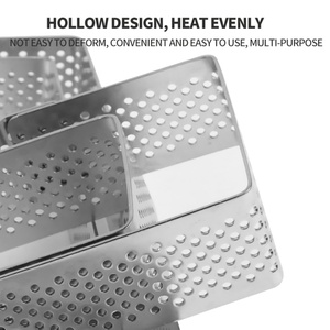 แหวนสแตนเลสแบบมีรูสำหรับทำทาร์ต อุปกรณ์อบขนม แม่พิมพ์เค้กมูส แม่พิมพ์ทำแยมทาร์ต พาย แม่พิมพ์ทำขนม แหวนเค้กทาร์ต - Product Image 2