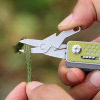 Mini-outil multifonction GHK4S EDC, couteau pliant, ciseaux, tournevis 5 embouts, outil SIM, ouvre-bouteille, outil de poche