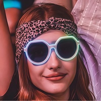 Lunettes ovales lumineuses à LED blanches pour bar/KTV/discothèque, accessoires de spectacle JL 9012