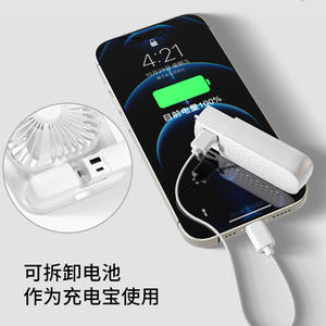 พัดลมตั้งโต๊ะขนาดเล็กแบบพกพาพร้อมพลังงานจากยูเอสบีและจอแสดงผลดิจิตอลสำหรับใช้ในหอพักสำนักงานแบบพับได้ติดผนังได้สีขาวสีส้ม - Product Image 1