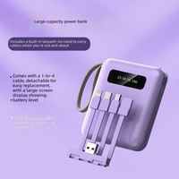Mini Power Bank transfrontalier certifié 3C, grande capacité 10000 mAh avec alimentation mobile à quatre fils, personnalisation cadeau