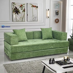 Modern Velvet Fabric <b>Sofa</b> with Removable <b>Cover</b> 2-in-1 <b>L</b>-<b>Shape</b> <b>Sofa</b> Bed for Living Room Hospital & School Use - Product Image 1