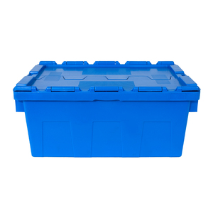 Nhựa di chuyển thùng kèm theo nắp container lưu trữ Giao thông vận tải Stackable thân thiện với môi nestable trunover hộp - Product Image 4