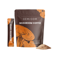 Mélange de café au champignon Reishi OEM/ODM |   Café instantané Ganoderma en marque propre, mélange 10 en 1 avec extrait de Reishi
