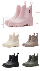 YL6026 tobillo impermeable corto jardín antideslizante al aire libre peso ligero Gumboot Chelsea mujeres <span class=keywords><strong>Botas</strong></span> <span class=keywords><strong>de</strong></span> <span class=keywords><strong>lluvia</strong></span> <span class=keywords><strong>de</strong></span> PVC - Product Image 6