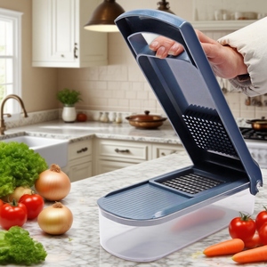 Hachoir à <span class=keywords><strong>légumes</strong></span> manuel multifonctionnel <span class=keywords><strong>en</strong></span> plastique, nouveau coupe-<span class=keywords><strong>légumes</strong></span> de cuisine avec 6 lames pour trancher et couper <span class=keywords><strong>en</strong></span> <span class=keywords><strong>dés</strong></span> les <span class=keywords><strong>légumes</strong></span> - Product Image 2