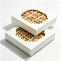 Caja de Cartón para Galletas y Bizcochos de Grado Alimenticio, Diseño Personalizado, Embalaje para Panadería con Ventana para Donuts y Macarons, Gran Venta