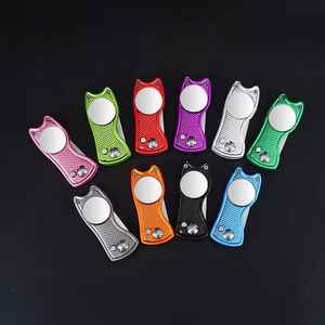 Outil de réparation de divots de golf rétractable multicolore en acier inoxydable avec marqueur de balle personnalisé - Product Image 3