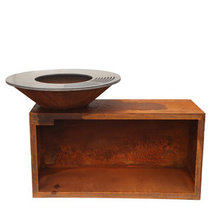 <span class=keywords><strong>Barbecue</strong></span> d'extérieur grill brasier foyer en acier corten <span class=keywords><strong>brasero</strong></span> <span class=keywords><strong>barbecue</strong></span> avec rangement du bois - Product Image 2