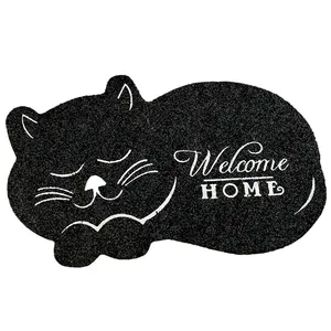 Thảm Chùi Chân Không Đều, Thảm In Hình Động Vật Chống Trượt, Thảm Sàn Nhà Bếp, Thảm Nhà Tắm, Mèo <span class=keywords><strong>PP</strong></span>, 3D Dễ Thương, Tùy Chỉnh Theo Mùa, TPR - Product Image 1