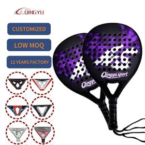 Raqueta de Pádel de Fibra de Carbono de Diseño Profesional Qingyu, Raqueta de Tenis de Alta Calidad, Servicio OEM, Marca Anyball, Gran Venta - Product Image 1