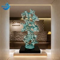 Escultura Decorativa Abstracta Creativa para Sala de Estar, Mueble para TV, Decoración Transparente para el Hogar, Obra de Arte