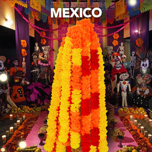 Guirnalda de Flores de Caléndula Artificiales DAMAI de 75g, Decoraciones para el Día de Muertos, Decoración para Fiestas de Halloween - Product Image 3