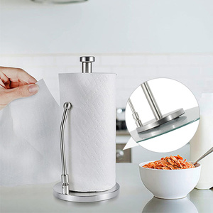 Dispenser di rotolo di carta antiscivolo in acciaio inossidabile in piedi <span class=keywords><strong>porta</strong></span> <span class=keywords><strong>asciugamani</strong></span> di carta <span class=keywords><strong>con</strong></span> Base a <span class=keywords><strong>ventosa</strong></span> per la conservazione dell'organizzazione della cucina - Product Image 3