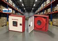 Armoire pour enrouleur de tuyau d'incendie avec fenêtre en verre, construction flexible en acier inoxydable pour la protection des hydrants