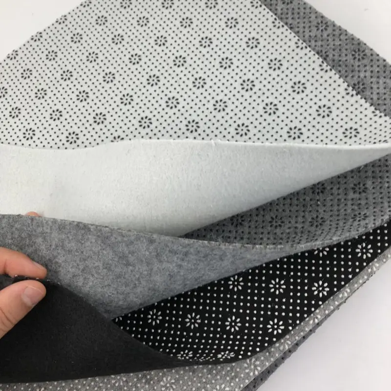 Wholesale Anti Slipping Felt Carpet Pvc Dots Coated Nonwoven Felt Non Woven Fabric