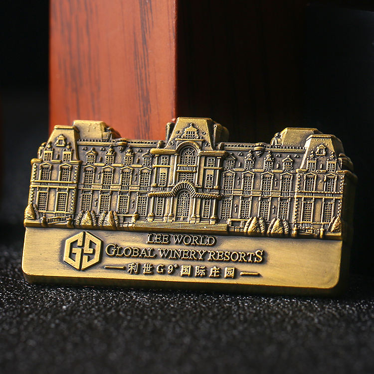 แม่เหล็กติดตู้เย็นทองเหลือง รูปเมือง