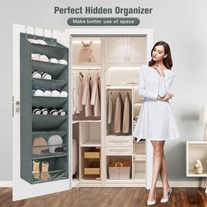 Heavy-Duty Over Door Shoe Organizer <b>Large</b> Deep Pocket Foldable Design Easy Hanging Closet Wall Storage Boxes <b>Bins</b> - Product Image 3
