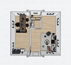 <span class=keywords><strong>Casa</strong></span> Contenedor Ventilada y Expandible de 20, 30 y 40 pies con Terraza, Apta para <span class=keywords><strong>Alquiler</strong></span> Residencial y Uso de Oficina - Product Image 6