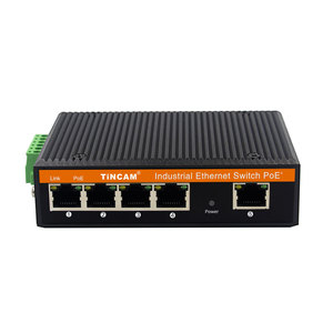 Tincam 5*10/100/1000M RJ45 cổng công nghiệp Ethernet chuyển đổi đường sắt/TREO TƯỜNG mạng chuyển đổi không được quản lý PoE + công nghiệp chuyển đổi - Product Image 1
