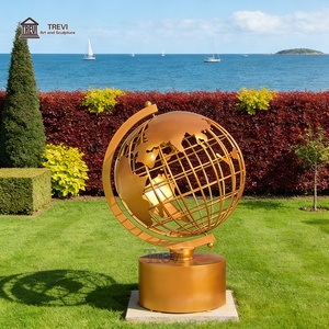 Jardín al aire libre Gigante Plata <span class=keywords><strong>Bolas</strong></span> <span class=keywords><strong>de</strong></span> metal Estatua Acero inoxidable <span class=keywords><strong>Mundo</strong></span> Globo Escultura - Product Image 4