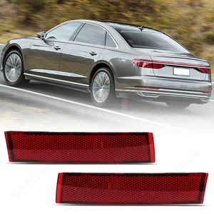 Reflector de Parachoques Trasero para Audi A8 2018-2024, Lente LED Interior, Luz de Advertencia, 4N0945103 4N0945104, Forma Plana - Product Image 1