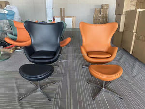 أثاث منزلي لغرفة المعيشة أريكة فردية للاسترخاء كرسي استراحة مع قطعة تُحكم عُسمانيًا كرسي جلد عصري من تصميم imola - Product Image 2