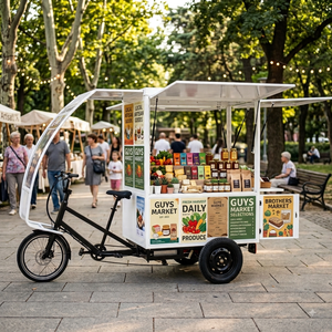 Tricycle de livraison <span class=keywords><strong>électrique</strong></span> à trois roues, type Tuk Tuk, remorque, camionnette alimentaire, camion kiosque, semi-remorque à pneus larges, vélo cargo <span class=keywords><strong>électrique</strong></span> - Product Image 5
