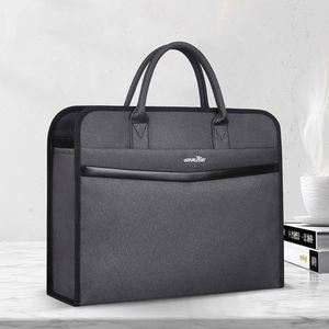 Multi-functional Quality Gray Waterproof Business <b>Briefcase</b> PU <b>Leather</b> Document Storage Pouch 15.6 Inch Laptop Bag Travel Use - Product Image 5