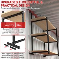 Supports d'étagères pour conteneurs maritimes, kit de rangement en acier réglable à 3 niveaux, organisateur mural pour garage, abri, supports