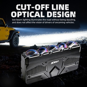 Automotive S500 Auto Led Grille <b>Lights</b> 26mm Thickness 75w 108w 5500k Blue Lens Fog <b>Work</b> External Auxiliary <b>Lights</b> Off-road SUV - Product Image 2