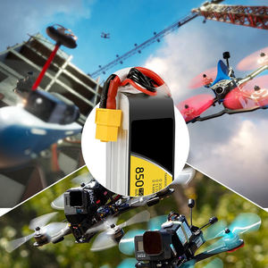 Batterie LiPo 850mAh 11.1V 75C 3S avec prise XT60 pour multirotor FPV 150 180 taille Quadcopter - Product Image 5